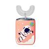 360 Degrees Automatic Children Electric Toothbrush Rechargable U Shaped for Kids Smart Ultra Sonic Tooth Brushes Blue Light IPX7