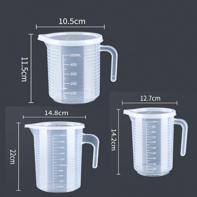 Graduated Measuring Cup Set - 1000ml & 5000ml Cylinders for Milk Tea Shop Equipment
