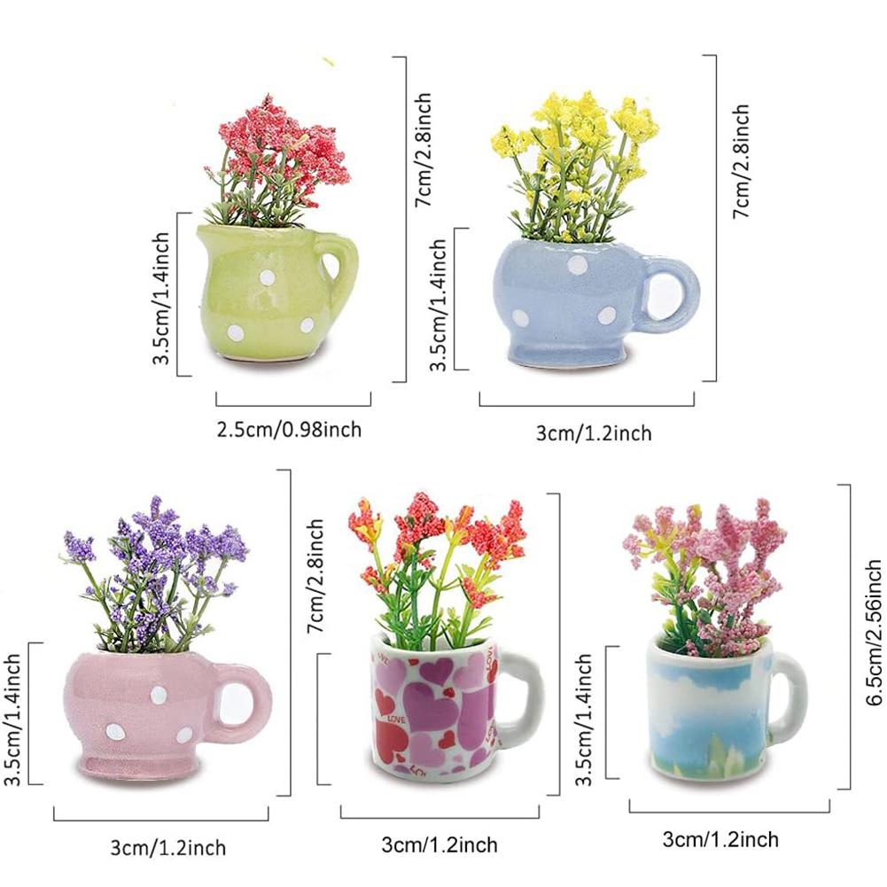 8pcs Cute Plant Fridge Magnets Tiny 3D Plant Vase Decorative Refrigerator Stickers for Refrigerator Decoration Kitchen Office