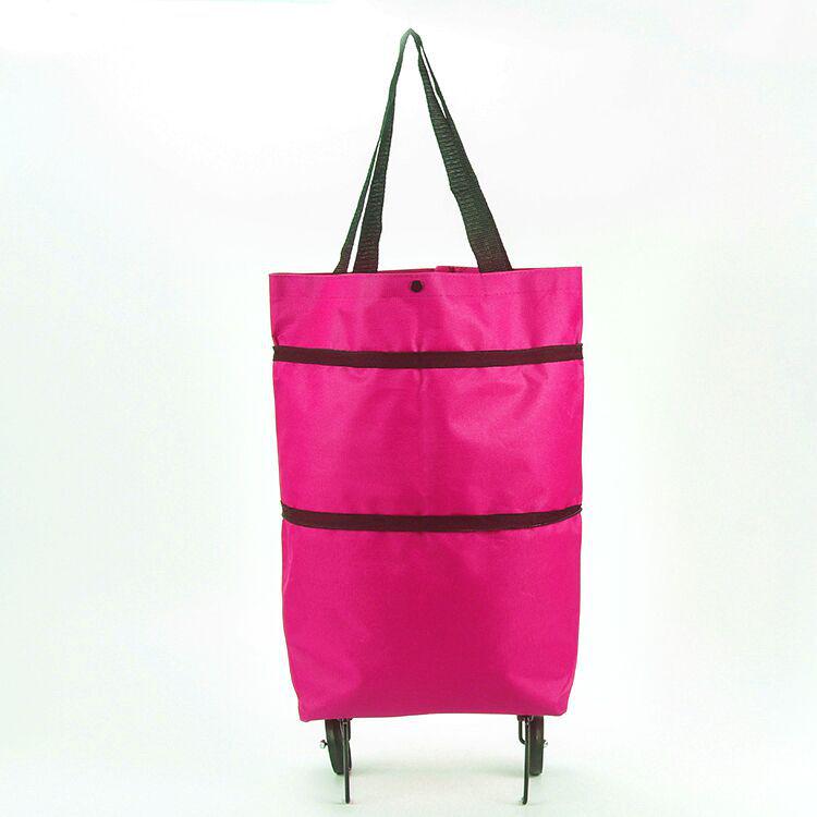 Foldable Wheeled Shopping Bag – Fashionable, Lightweight, & Customizable LOGO Option