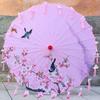 Children's Oiled Paper Umbrella with Petal Tassels, Rainproof for Hanfu Dance