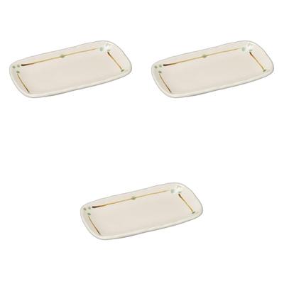 Set of 3 Oribe Kobo Oval Plates [24 X 13.5 X 3cm] | Ceramic Pottery Plates by Setomonohonpo