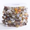 2meters 1meter Stainless Steel Natural Stone Beaded Chain for Necklace Bracelet Sweater Crystal Chain Jewelry Making DIY