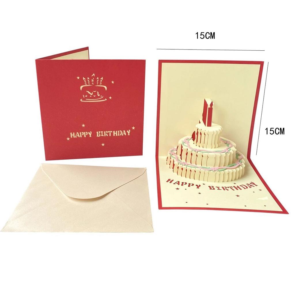 3D Pop-Up Cards Flowers Birthday Card Anniversary Gifts Postcard Maple Cherry Tree Wedding Invitations Congratulation Card Gift