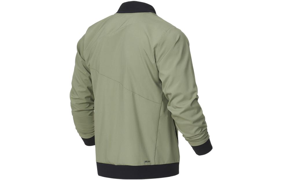New Balance Jackets Men's Green Baseball Collar Moderate Other AMJ21010-OLF