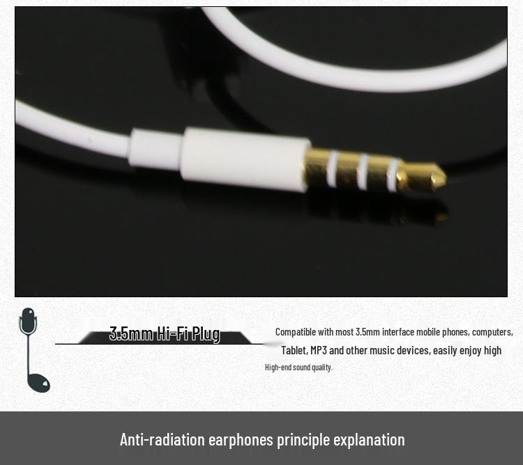 Strahlungsarme Luftschlauch-Ohrhörer mit Mikrofon - Transparentes Einzel-/Doppelohr