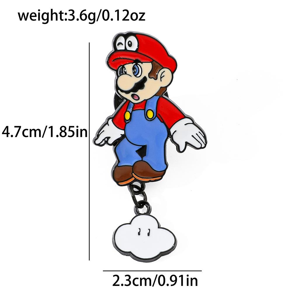 Японский мультфильм креативный игровой персонаж Марио брошь Super Mario металлическая значок
