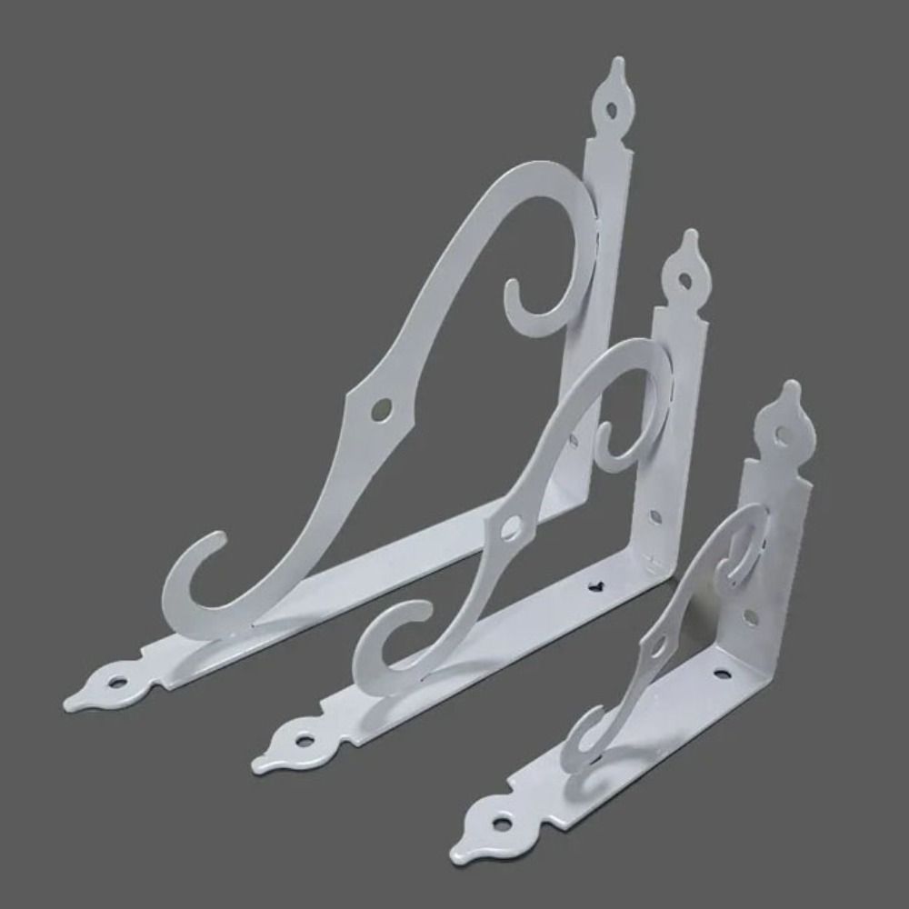 2Pcs Floating Shelf Brackets L Shape Shelf Supporter Triangular Shape Corner Brace  Wall Mounted