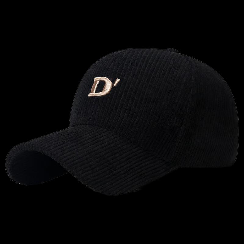 ZHENYUEQI Corduroy Embroidered D-Letter Baseball Cap