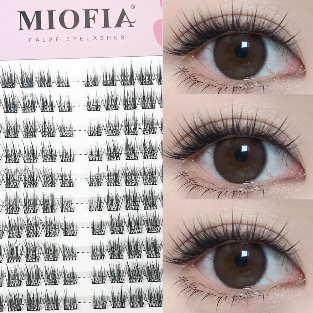 120 bundles Mink False Eyelash Natural Fishtail Lash 3D Russian Individual Eyelash Extension Cluster Makeup Tool Wholesale