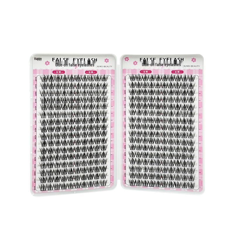 Cross-Border Large Capacity Glue Style False Eyelashes - 32 Rows Natural Lively Photogenic Comic Segmented Lashes