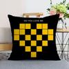 Nordic Modern Yellow Plush Throw Pillow Cover - Single-Sided Print Home Decor Cushion.