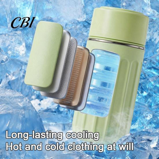 Press And Release Ice Mold 2-in-1 Cube Bottle, to Release, Stainless Steel Bottle Quick Tray Design, Portable Leakproof Maker for Home Camping
