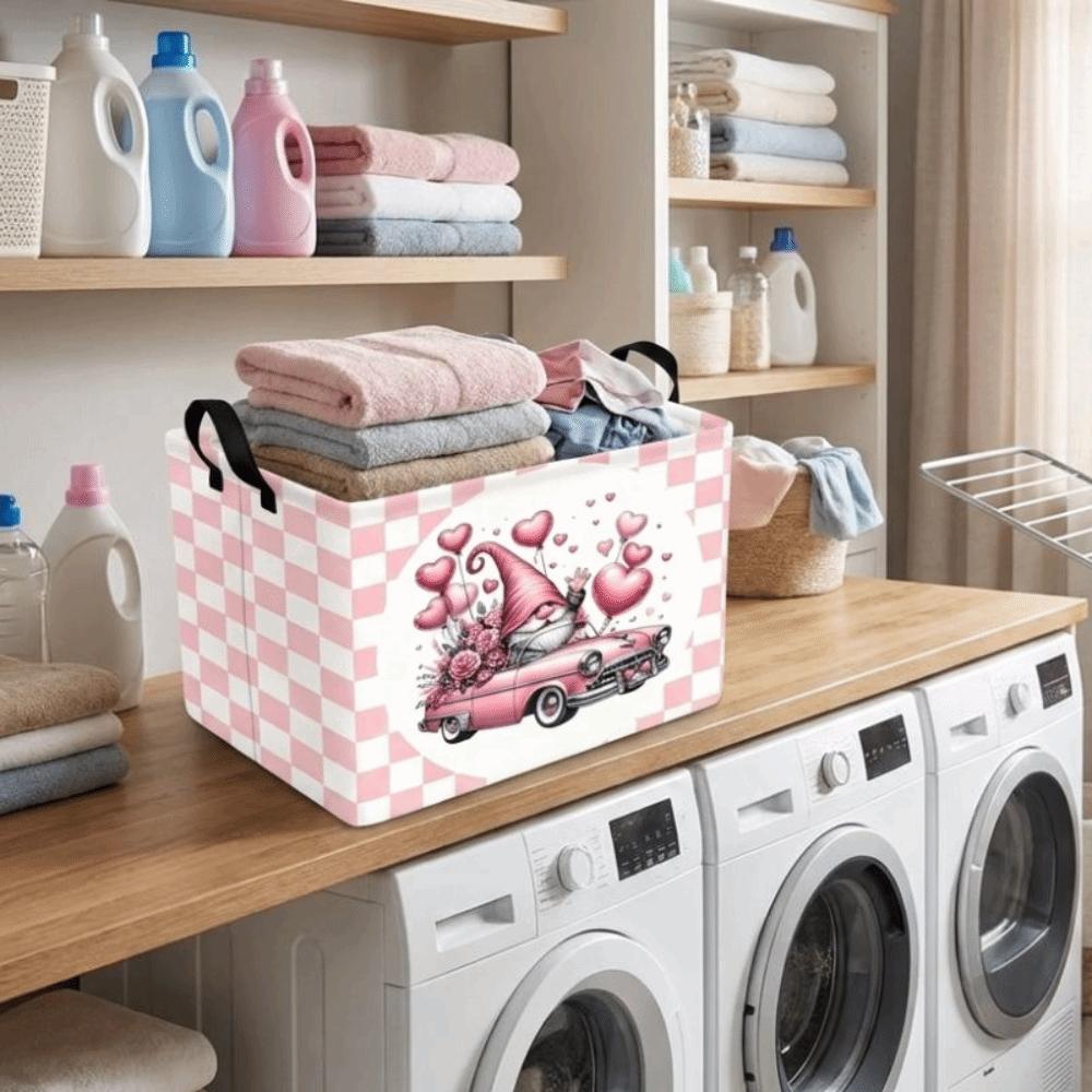Large Capacity Christmas Storage Basket Cartoon Snowman Toys Organizer Box Laundry Hamper Closet
