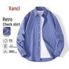 VANCL Men's Retro Plaid Casual Long Sleeve Shirt