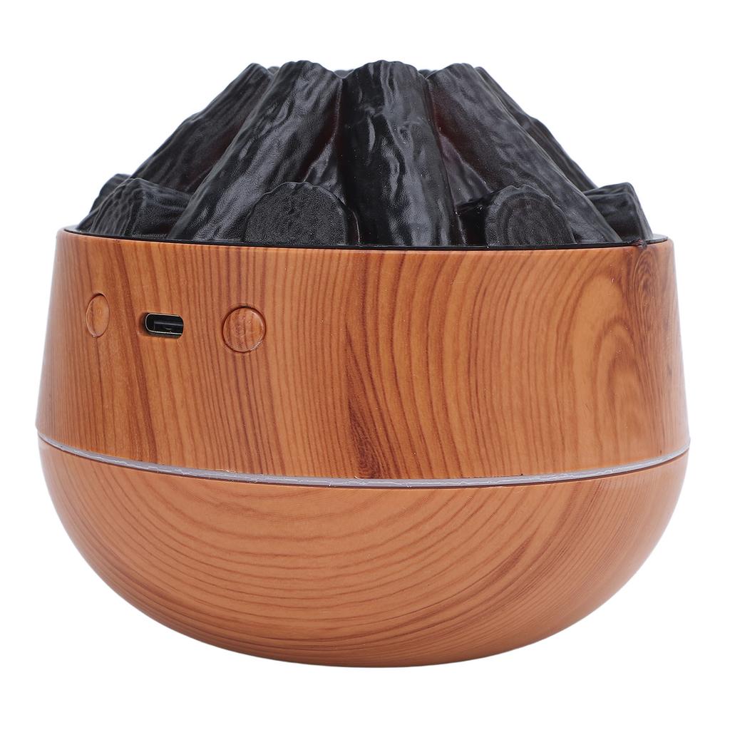 Plamenový difuzér Zvlhčovač Vzduchu Tichý 300ml Snadno Ovladatelný Zvlhčovač Vzduchu Simulující Oheň Stolní Typ 2