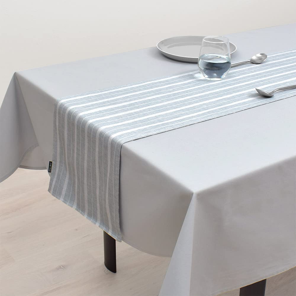 STYLE Decor Table Center X Cotton Reversible Silver Light W2601210 Runner/Table (30cm 130cm) 100%