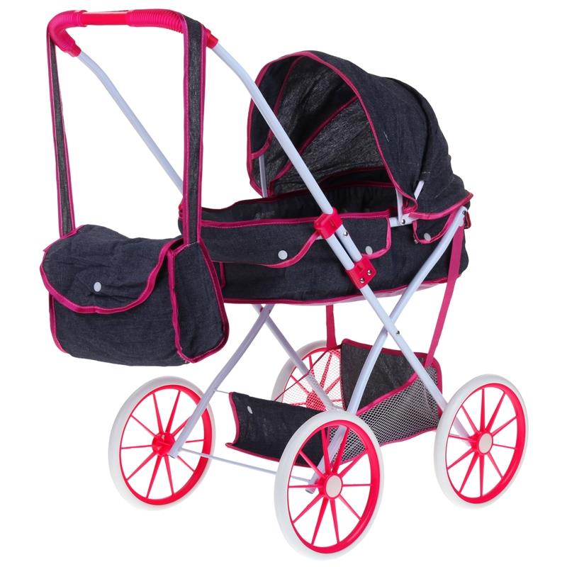 Καρότσι Κούκλας Βαθιά Καλαθούνα Αναδιπλούμενη Τέντα Ροδάκια Αφρού