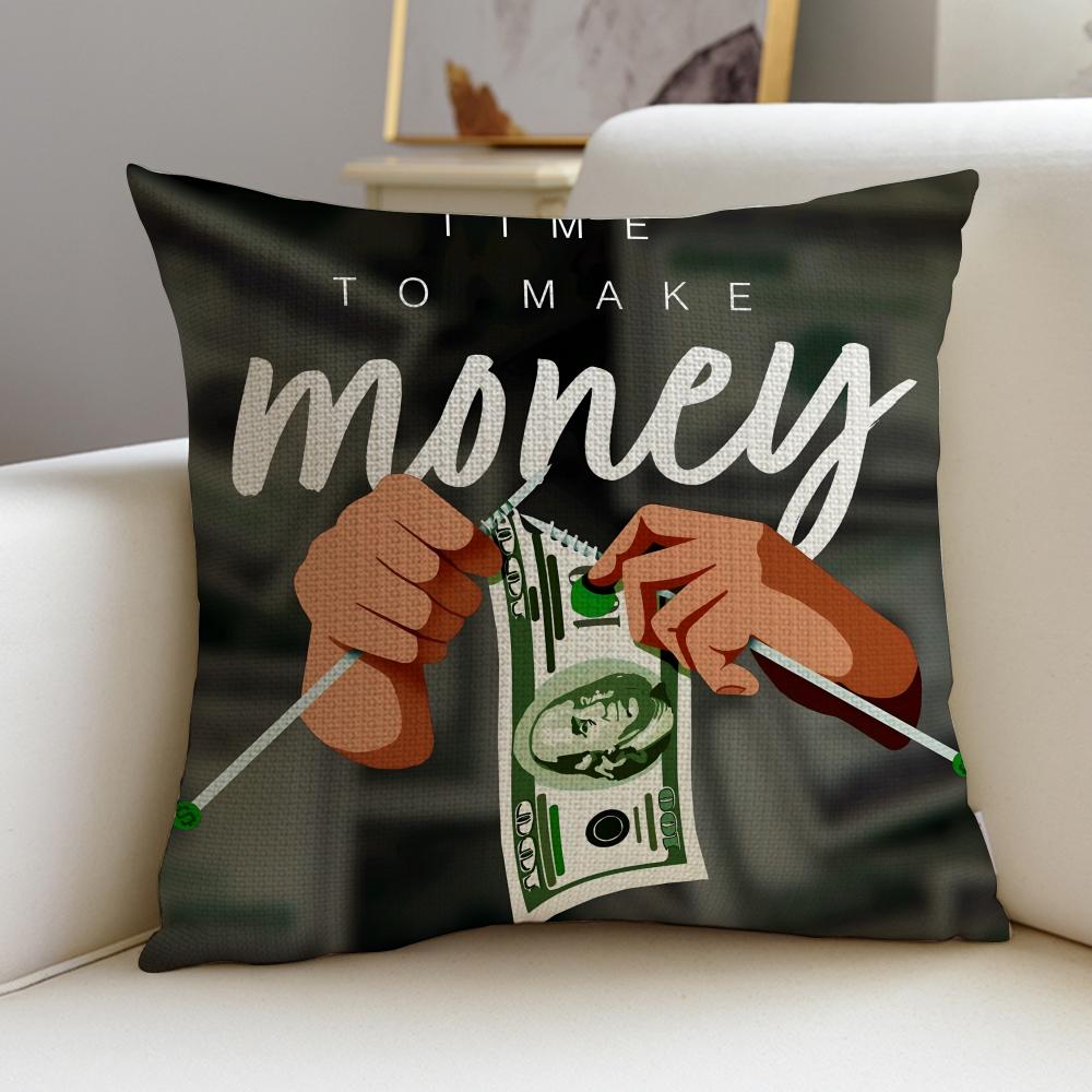 Sharp TTime is MoneyS Cushion Cover Breathable and skinfriendly linen pillowcase square removable and washable cushion