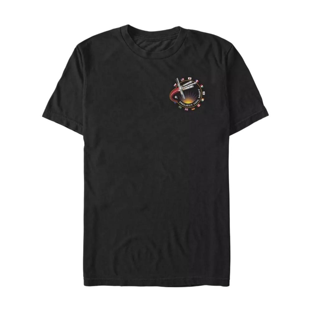 Project Hail Mary Spaceship With Nation Flags Mission Patch Logo Tshirt Unisex T-Shirt S