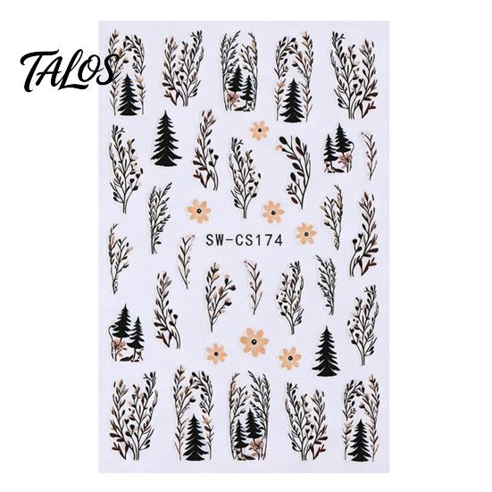 Autumn Manicure Sticker Leaf Nail Art Stickers, Waterproof Fall Maple Leaves Embellishments Decals, Self-Adhesive Stickers for Women and Girls