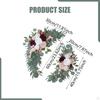 2 Pieces Artificial Flower Swag Floral Backdrop Rustic Hanging Handmade Silk Flowers Wedding Arch