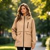 Damen Casual Farbige Kapuzen-Windbreakerjacke für Outdoor-Wanderungen und den täglichen Gebrauch
