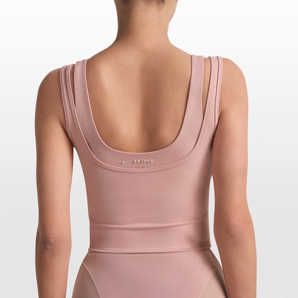 Nike X Skims Matte Dri-FIT Moisture-Wicking Solid Color Round Neck Sports Tank Top Women tops TPTNK10540W-HIM