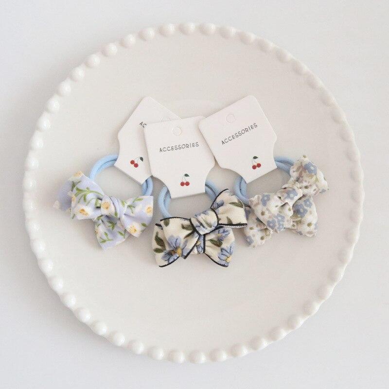 Retro-Haarband-Set für Kleinkinder und Mädchen mit Schleife, elastisches Haarseil, 6-teilig, europäischer Stil, hübscher und süßer Prinzessinnen-Haarschmuck