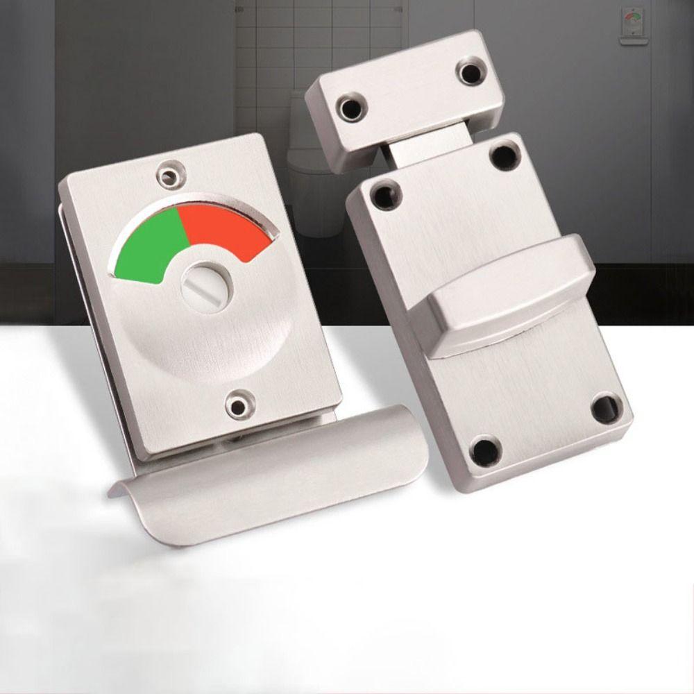 Smooth Operation Stainless Steel Partition Door Lock Metal Indicator Door Lock  Restroom
