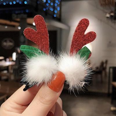 Headwear Cute Deer Ear Antlers Hairpins Barrettes Santa Claus Snowman Headband Hair Rope Children Headdress Cartoon Christmas