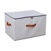 Fishbone Pattern Zipper Storage Box with Lid Home Use Organizer for Clothes Toys Bedroom Storage Container Multifunctional Wardrobe Organizer