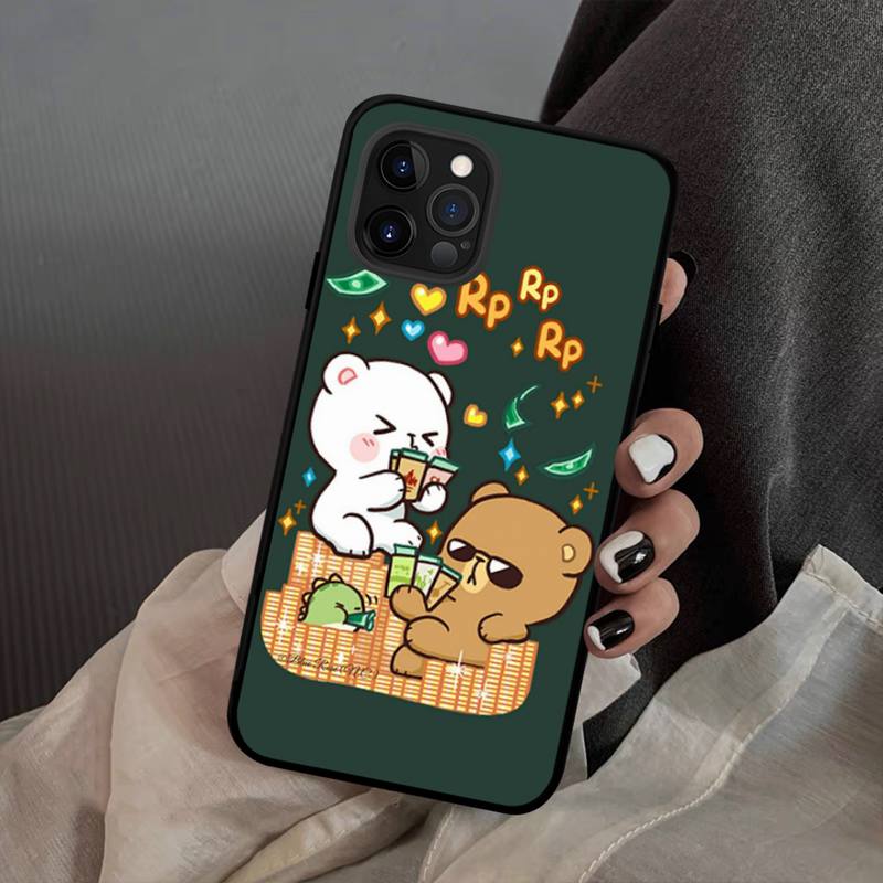 Niedliche Cartoon Bär Handyhülle Silikon Weich für iPhone 14 13 12 11 Pro Mini XS MAX 8 7 6 Plus X XS XR Hülle