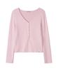 BITTERCELLS Essential Henley Neck Waffle Tee - Pink