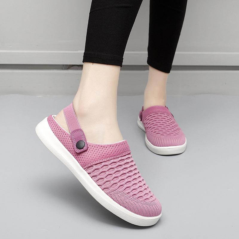 Women Slippers Casual Men Color Sandals Backless Summer Slip On Clogs Black Lightweight Couple Beach Shoes Large Size