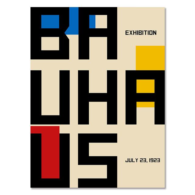 Retro Bauhaus Colorful Geometric Pattern Canvas Poster Abstract Artwork Design Wall Art Pictures Living Room Home Decor Painting