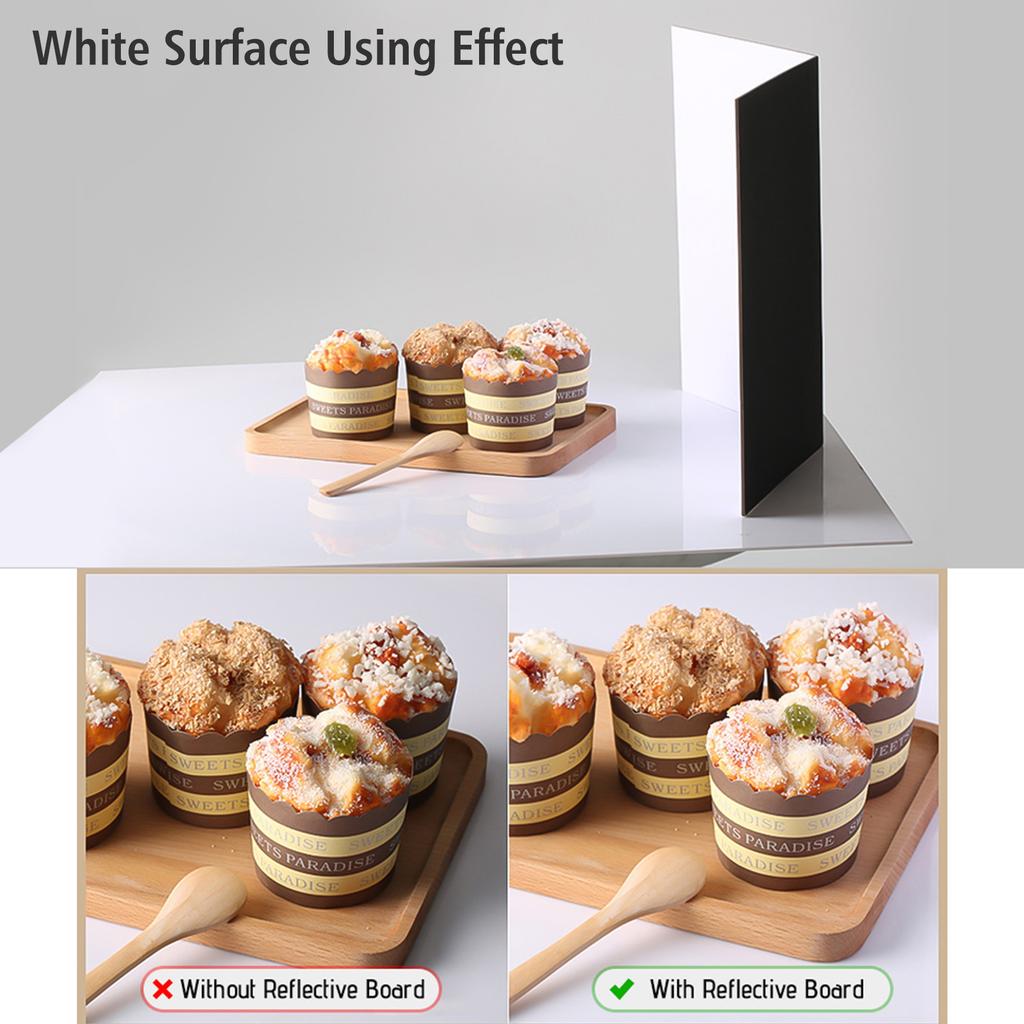 Tektura fotograficzna 3 w 1 Tekturowa składana fotograficzna tablica dyfuzorowa (czarna + biała)