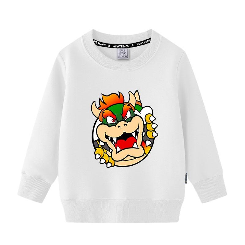 2025MINISO Nový styl Super Mario Kreslená hra Periferie Dětské mikiny Jaro a Podzim Chlapecké a Dívčí Pulovr s kulatým výstřihem