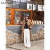 La Chapelle Damen Langarm-T-Shirt aus reiner Baumwolle