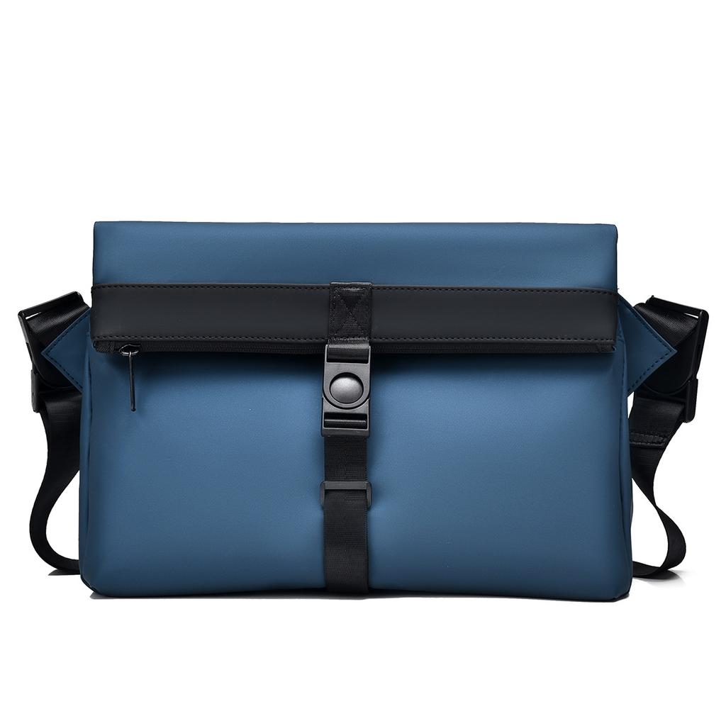 Business Style Crossbody Bag for Men's Large Capacity Commuting Multi-functional Chest Bag Motorcycle One-shoulder Riding Postman Bag