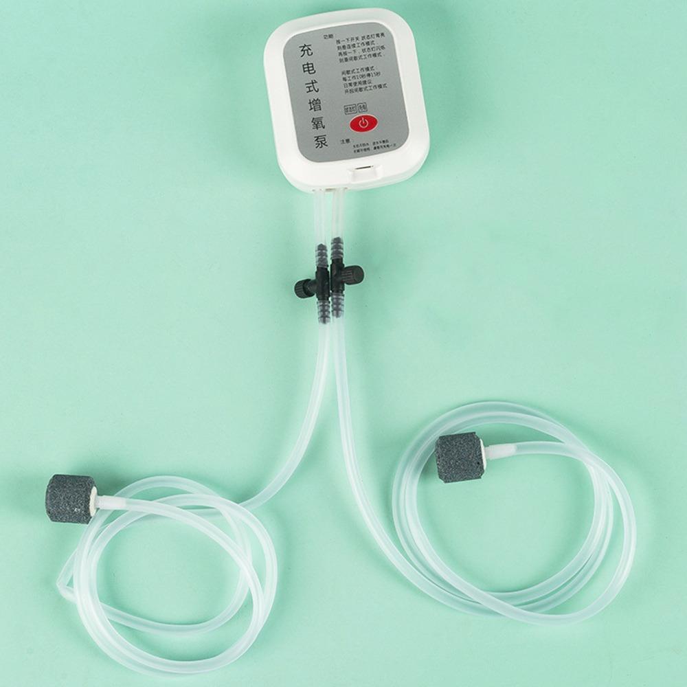 2 Hole Aquarium Air Pump Low Noise Ultra Silent Oxygen Pump Silent Operation Mini Size Fish Tank Air Compressor for Fish Tank