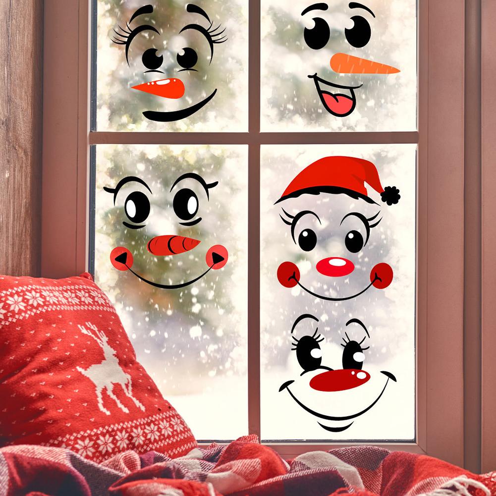 Holiday Celebrations Christmas Snowman Stickers Christmas Snowman Mirror Stickers Craft Charming Holiday Elements China Mainland