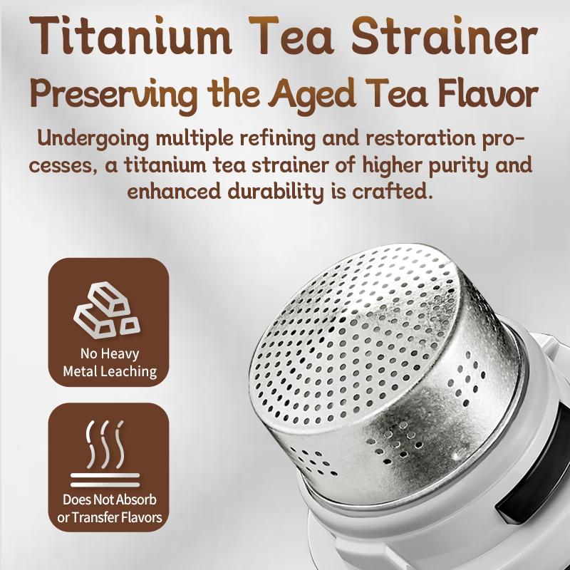 KAMJOVE Household Double-Layer Thermal Kettle Tea Set Suitable For Brewing Black Tea 316 Stainless Steel Liner Thermal Pot