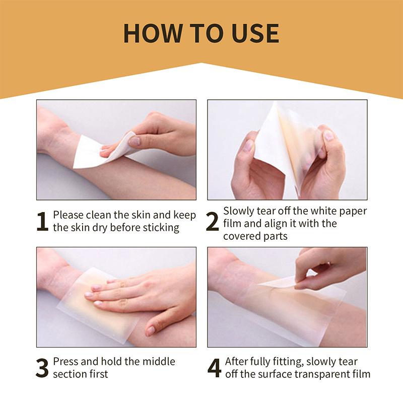 Skin Invisible Concealer Patch Sticker Breathable Tattoo Scar Cover Waterproof Skin-Friendly Silicone Tape Simulation Skin Stick