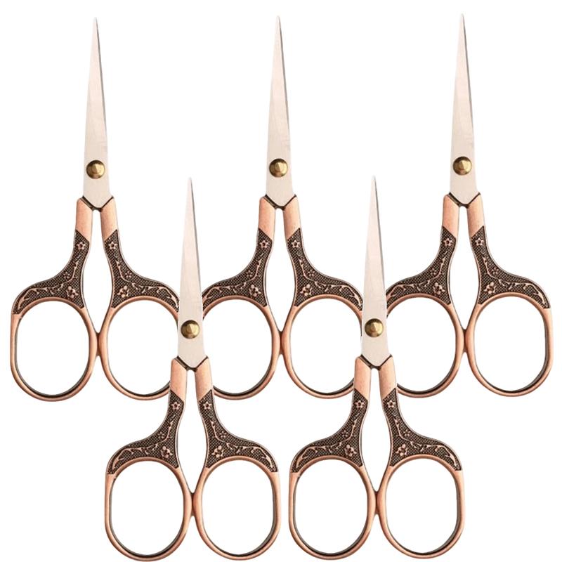 1-5Pcs Stainless Steel Vintage Scissors Sewing Fabric Cutter Embroidery Tailor Thread Scissor Tools for Sewing Shears Small