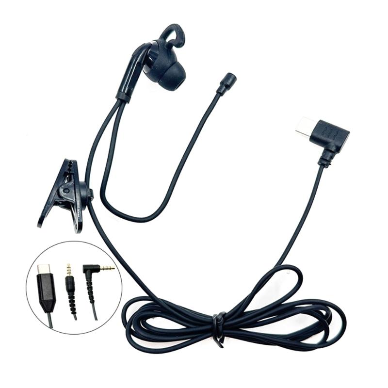 3.5mm/Type C in Ear Single-Side Earphones Mono Earbud Corded Headsets Headphone Single Side for MP3 MP4 Mobile Phones Notebook