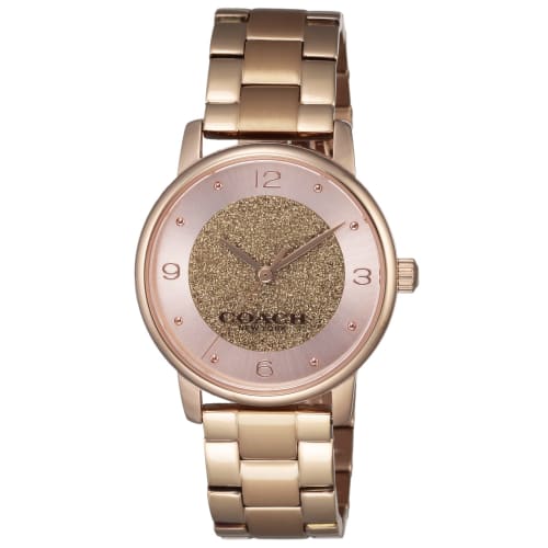 

Coach Grand Watch, 36mm, Pink Gold Dial, Quartz Movement, Water Resistant, Mineral Glass, 14503941, Women s, Gold