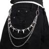 Double-layer Rivet Studded Pants Chain Zinc Zinc Zinc Alloy Jeans Chain Goth Bag Chain Female