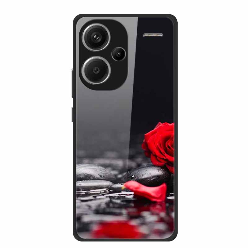 

Glass Back Cover For Xiaomi Redmi Note 13 Pro Plus 5G Case Soft Edge Hard Tempered Glass Case For Redmi Note 13 Plus Phone Cases Note 13 Pro Plus 5G