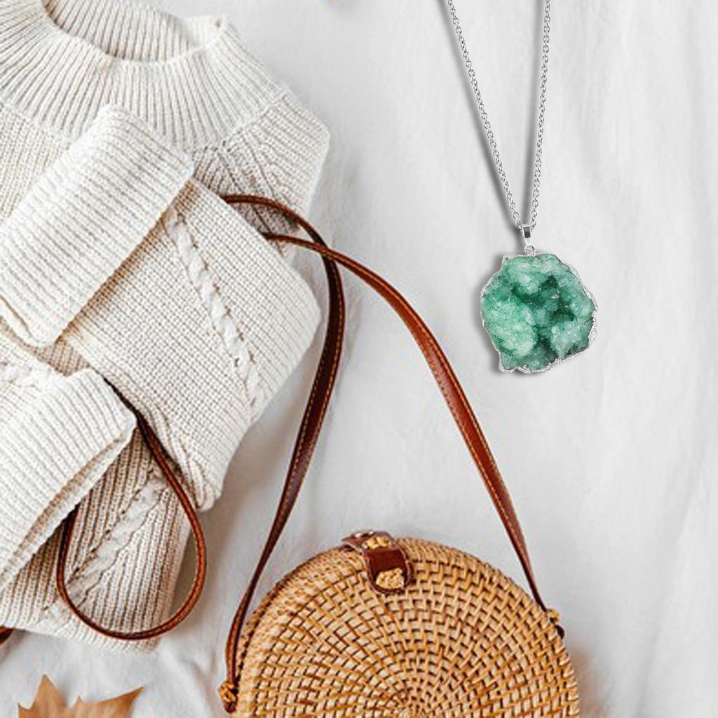 Stone Pendants Necklace Connectors Beautiful Crafts Irregular Shape, Decorative, Art Decor, Women